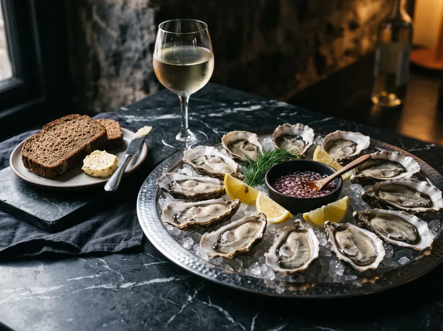 Oysters on ice